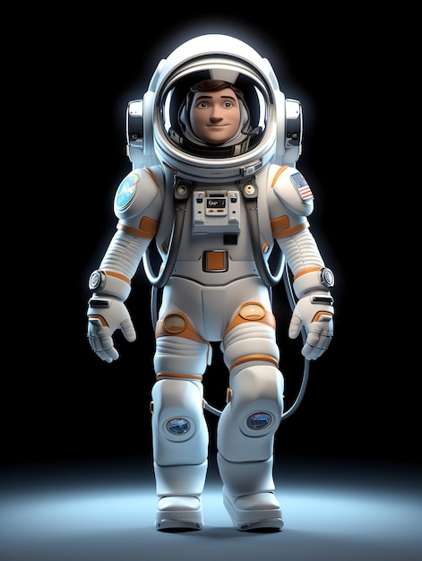 Ritratti di personaggi 3D di Pixar di astronauti