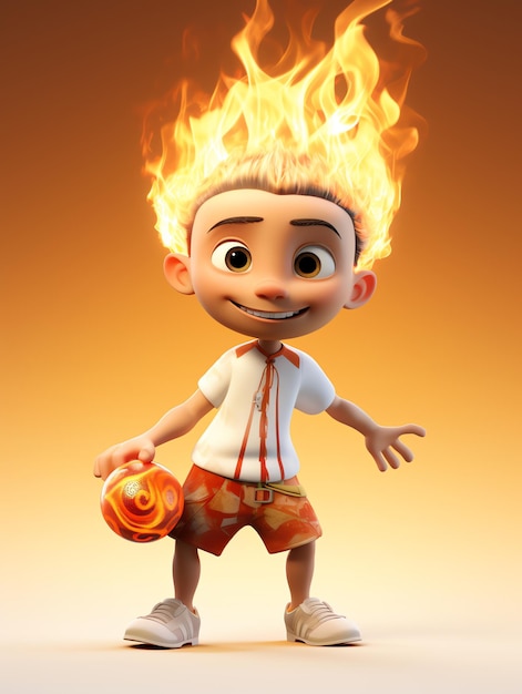 Ritratti di personaggi 3D di Pixar di Ball Fire