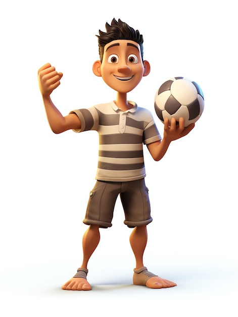 Ritratti di personaggi 3d di takraw