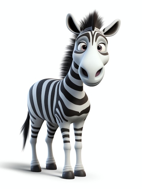 Ritratti di personaggi 3D di zebra Hourse