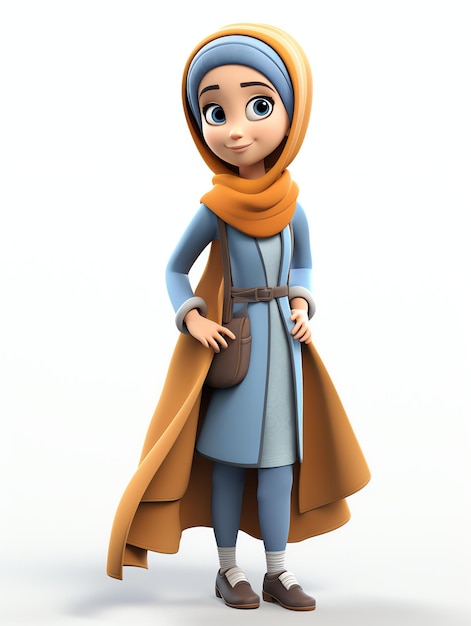 Ritratti di personaggi pixar 3d di musulmani