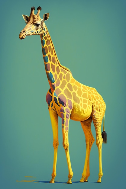Ritratto artistico variopinto astratto di una giraffa
