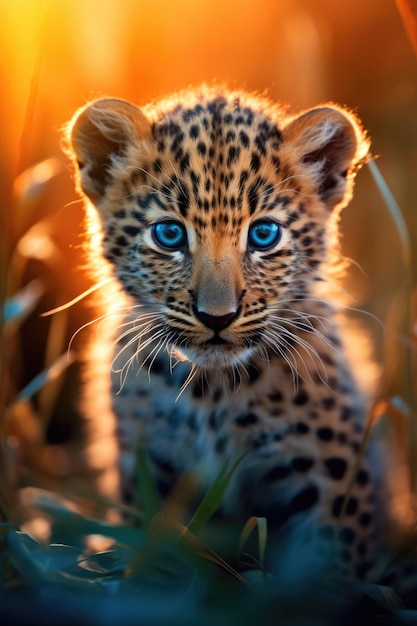 Ritratto del bambino del leopardo