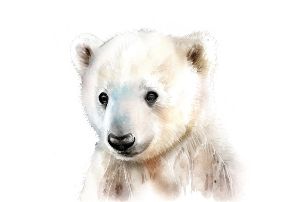 Ritratto del bambino dell'orso polare IA generativa