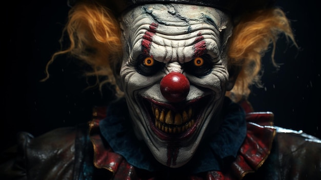 Ritratto del clown di Halloween