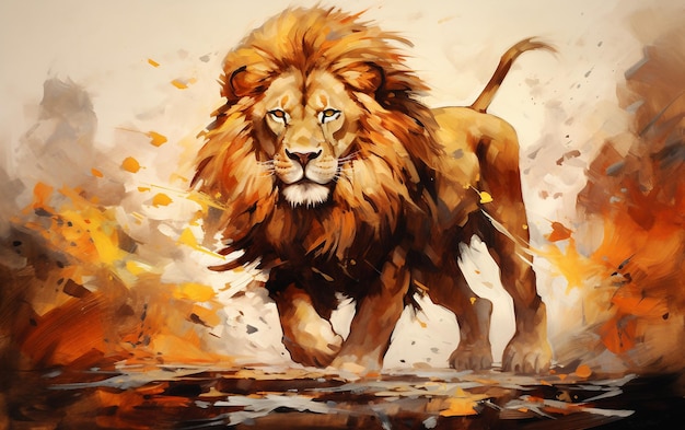 Ritratto del leone del re della savana