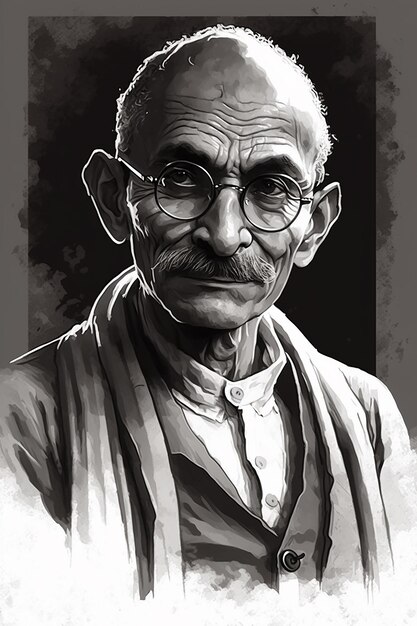 ritratto del Mahatma Gandhi