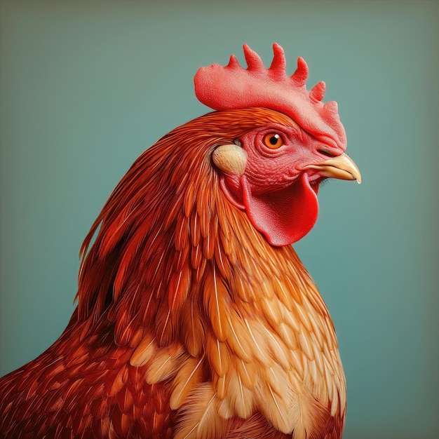 Ritratto del primo piano di una gallina marrone