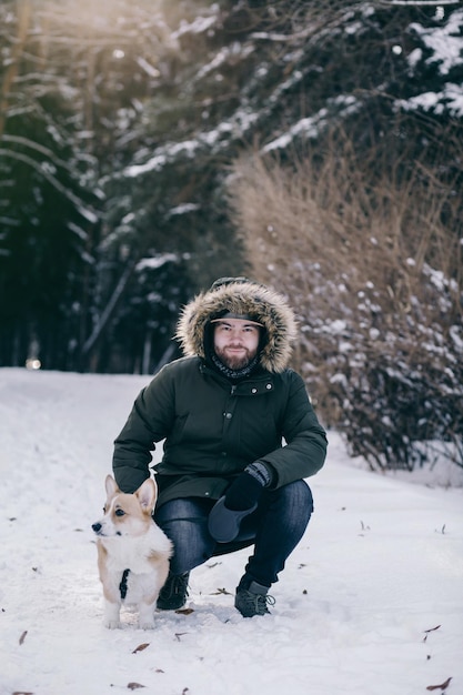 Ritratto del proprietario e del cane