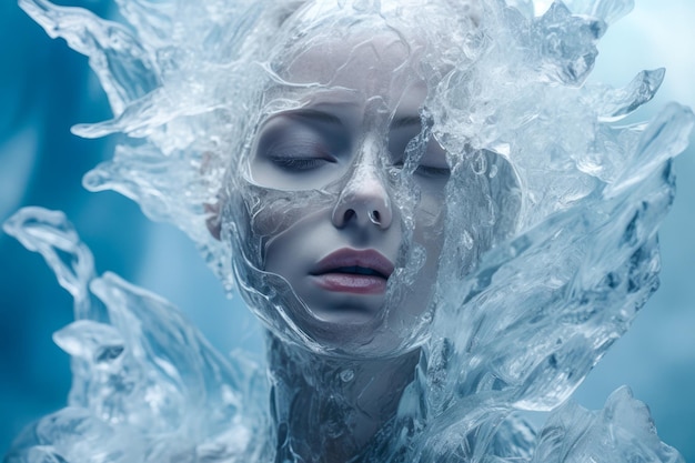 Ritratto della principessa ghiaccio freddo regina fantasia scatto artistico