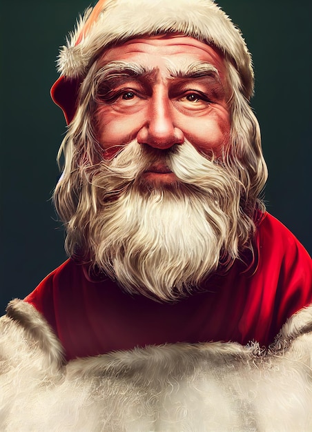 Ritratto di Babbo Natale Illustrazione digitale