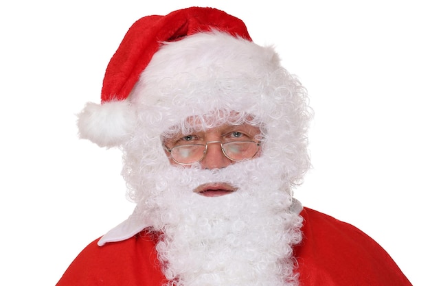 Ritratto di Babbo Natale isolato