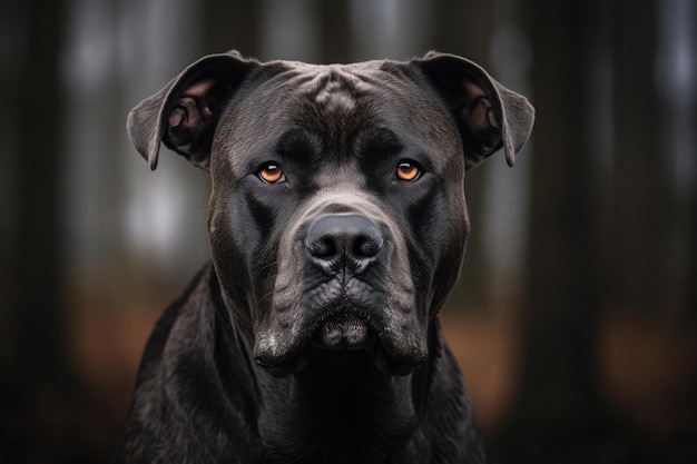 ritratto di cane corso da vicino