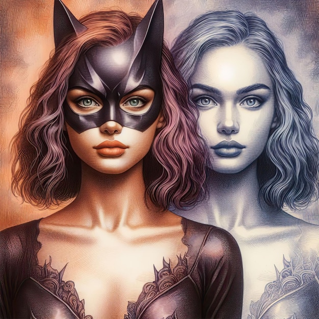 Ritratto di Catwoman e Selina Kyle