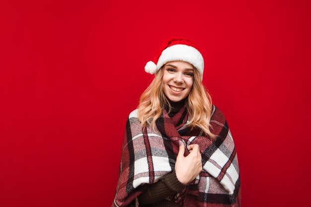 ritratto di donna con santa cappello e coperta