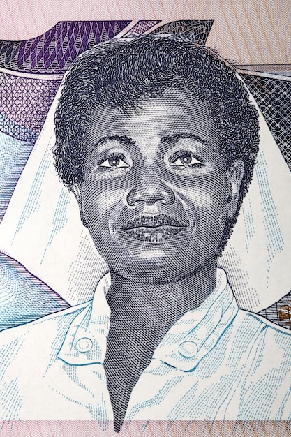 Ritratto di donna dal vecchio denaro ghanese