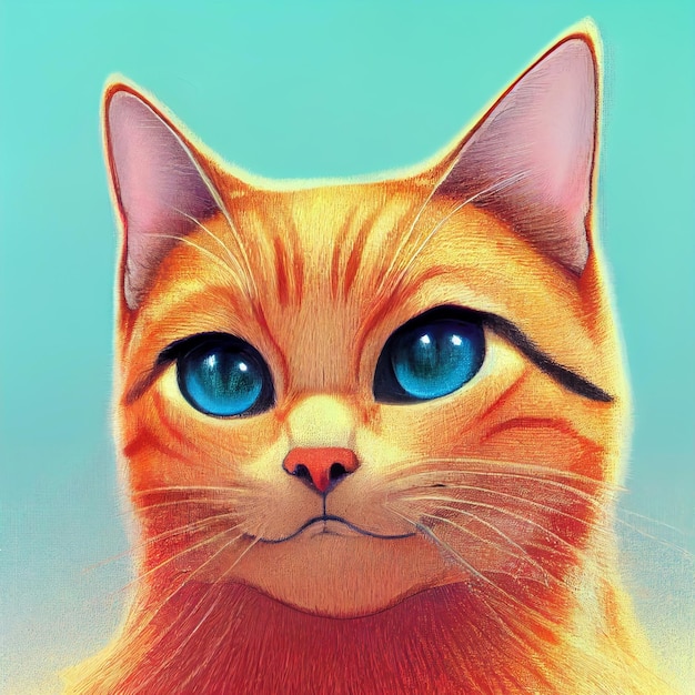 Ritratto di gatto arancione carino