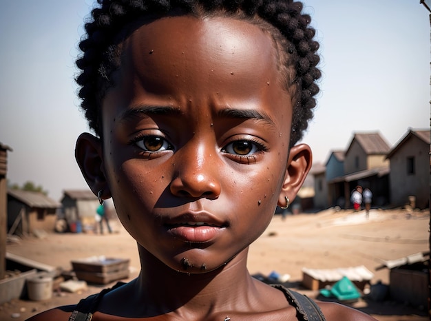 ritratto di giovane ragazza africana
