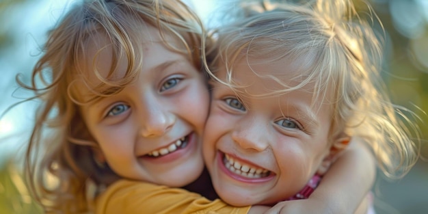 ritratto di gruppo di bambini IA generativa