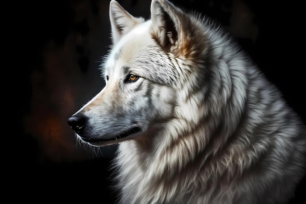 Ritratto di lupo bianco Progettazione generativa ai