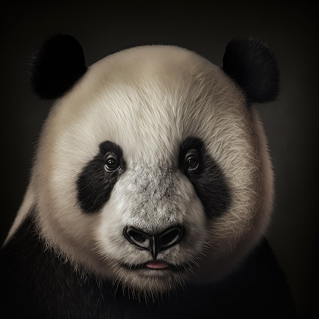 Ritratto di orso panda ultra realistico Generative Ai