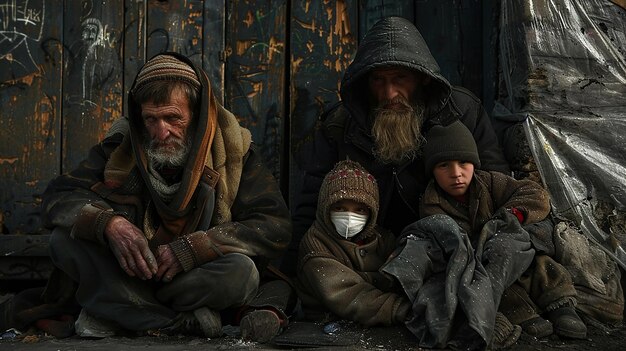 ritratto di povertà vecchia povera gente