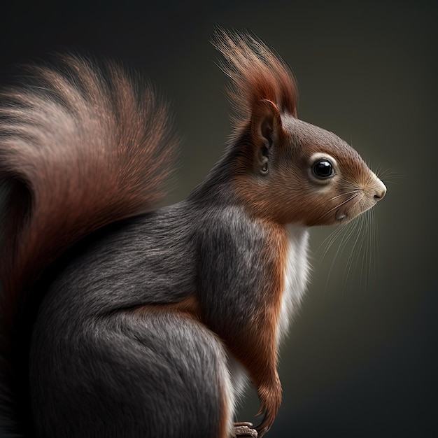 Ritratto di scoiattolo in studio ultra realistico Generative Ai