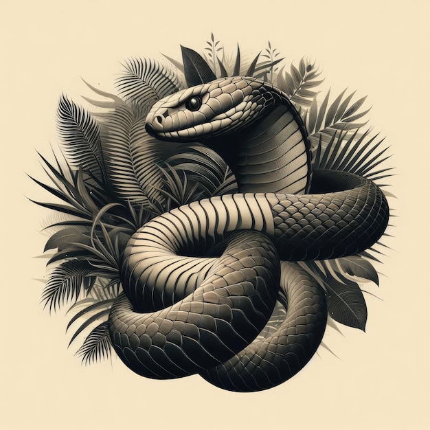 ritratto di serpente nella giungla