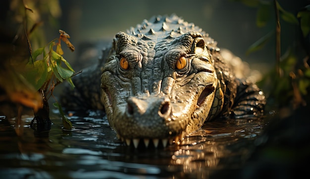 ritratto di un alligatore