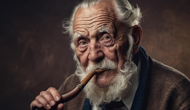 ritratto di un anziano in primo piano un anziano nonno ritratto di un anziano che guarda la telecamera