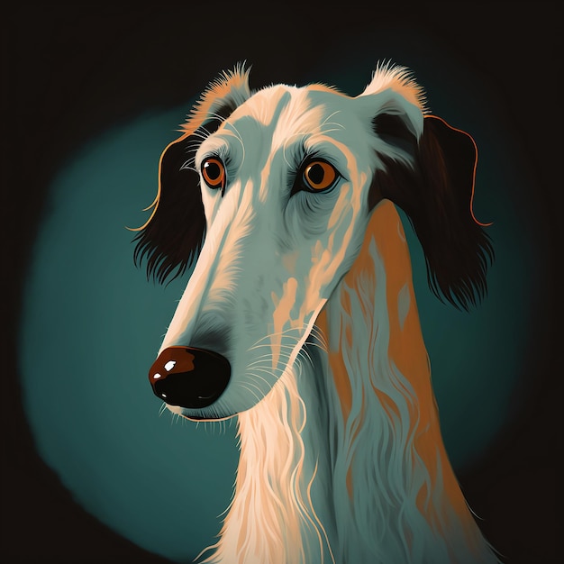 Ritratto di un cane borzoi