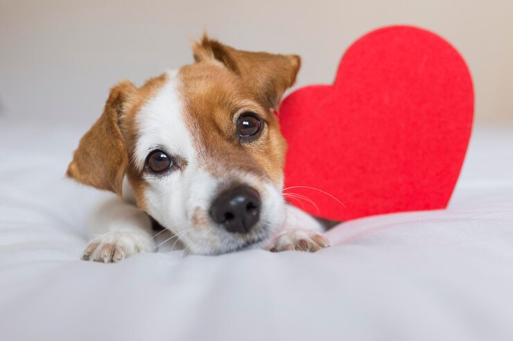 Foto ritratto di un cane che riposa sul letto a casa