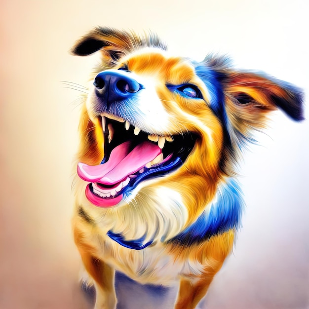 ritratto di un caneillustrazione dell'arte del cane
