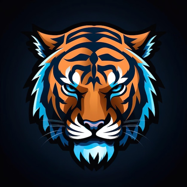 Ritratto di un colorato disegno di illustrazione tigre ai generato
