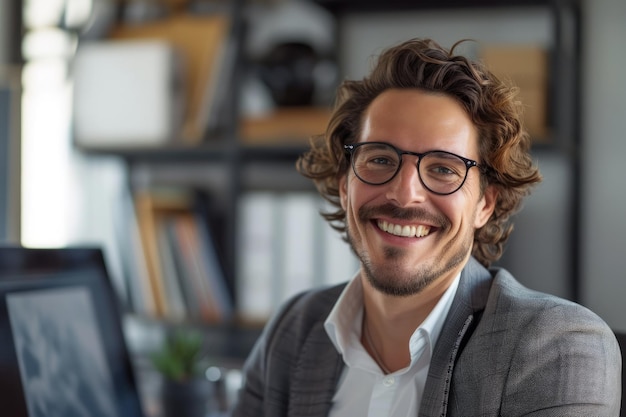 Ritratto di un consulente di affari senior di successo e sorridente che guarda la telecamera