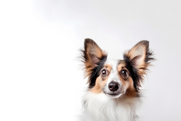 Ritratto di un cucciolo di cane isolato su bianco