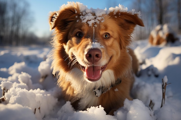 ritratto di un cucciolo felice e sorridente