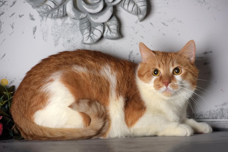 Foto ritratto di un gatto seduto