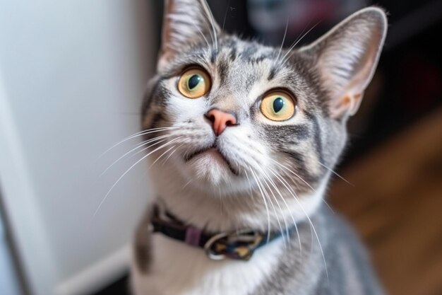 Ritratto di un gatto sorpreso