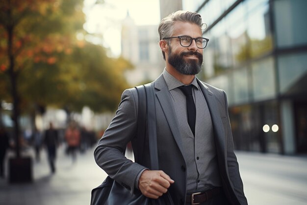 Ritratto di un giovane uomo d'affari casual felice in ufficio