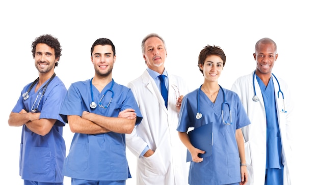 Ritratto di un gruppo di medici sorridenti
