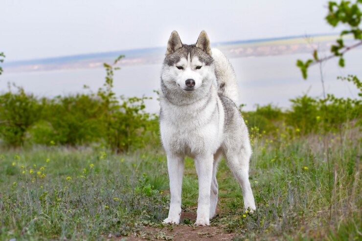 Ritratto di un husky siberiano