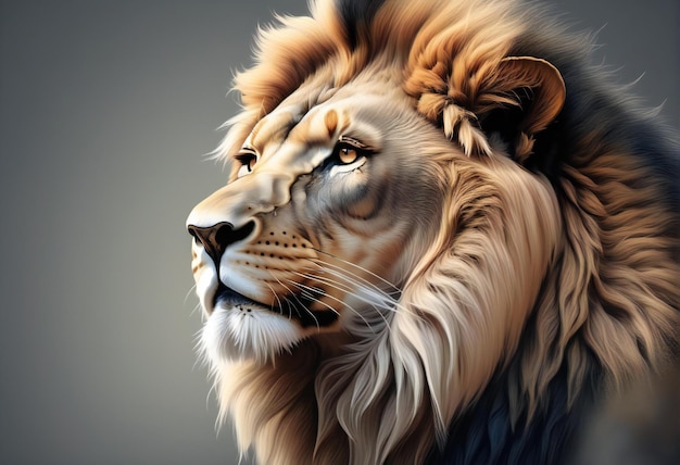 Ritratto di un leone maschio