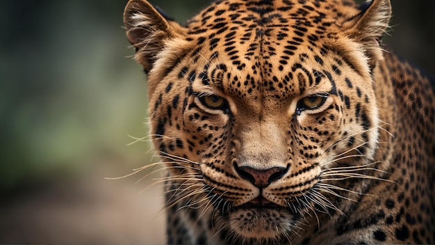 Ritratto di un leopardo nella giungla