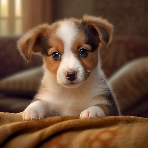 Ritratto di un piccolo cucciolo carino generato ai