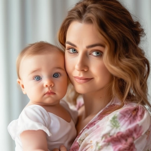 Ritratto di una bambina carina sorridente abbraccio coccole eccitato sorridente giovane mamma mostra amore e affetto