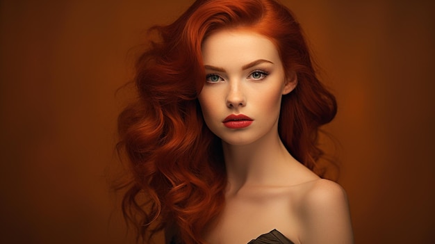 ritratto di una donna con i capelli rossi