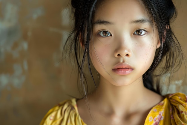 Ritratto di una ragazza asiatica giovanile Generate Ai