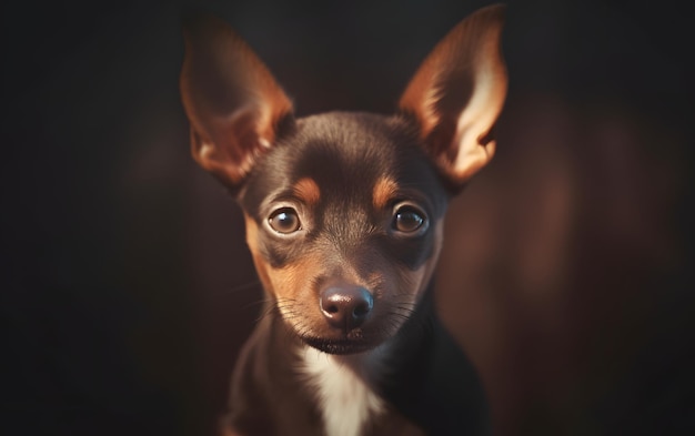 Ritratto di uno sfondo di cane bambino adorabile