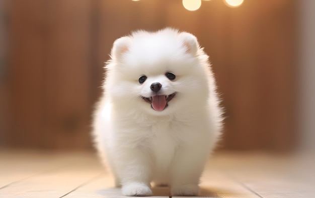 Ritratto di uno sfondo di cane bambino adorabile